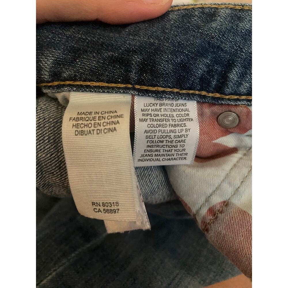 Lucky Brand Distressed Medium Wash Skinny Jeans Size 2 - Picture 6 of 6
